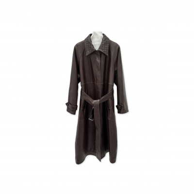 BOTTEGA VENETA LEATHER TRENCH COAT